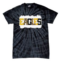 School Spirit Mascot Eagles Leopard Print Teacher Tie-Dye T-Shirt