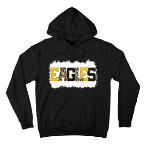 School Spirit Mascot Eagles Leopard Print Teacher Tall Hoodie