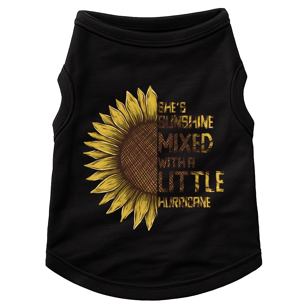 SheS Sunshine Mixed Hurricane Sunflower Lovers Gift Doggie Tank