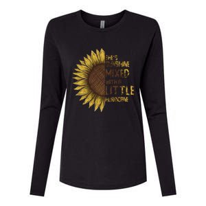 SheS Sunshine Mixed Hurricane Sunflower Lovers Gift Womens Cotton Relaxed Long Sleeve T-Shirt