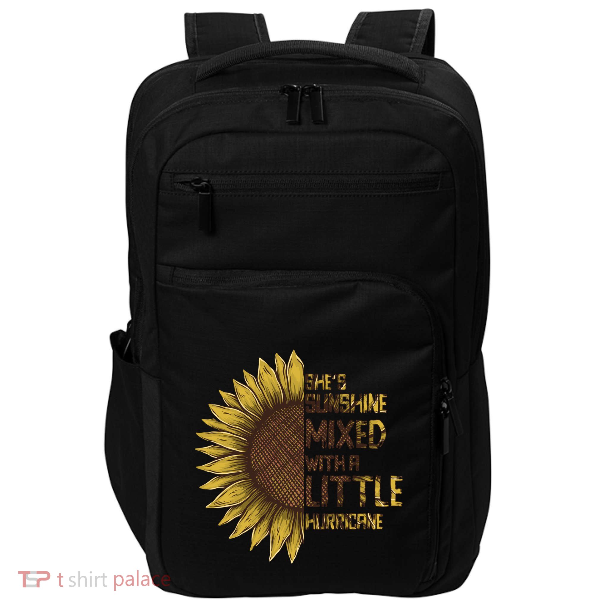 SheS Sunshine Mixed Hurricane Sunflower Lovers Gift Impact Tech Backpack