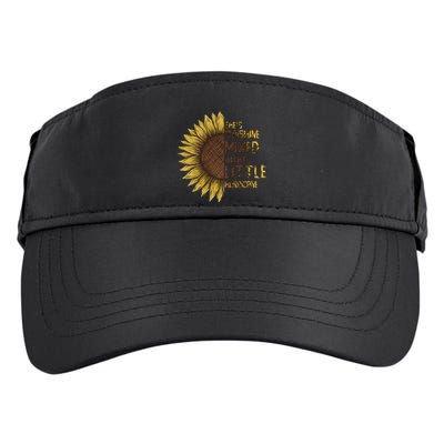 SheS Sunshine Mixed Hurricane Sunflower Lovers Gift Adult Drive Performance Visor
