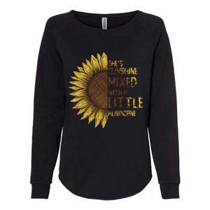 SheS Sunshine Mixed Hurricane Sunflower Lovers Gift Womens California Wash Sweatshirt