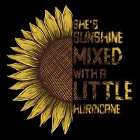 SheS Sunshine Mixed Hurricane Sunflower Lovers Gift Wool Snapback Cap