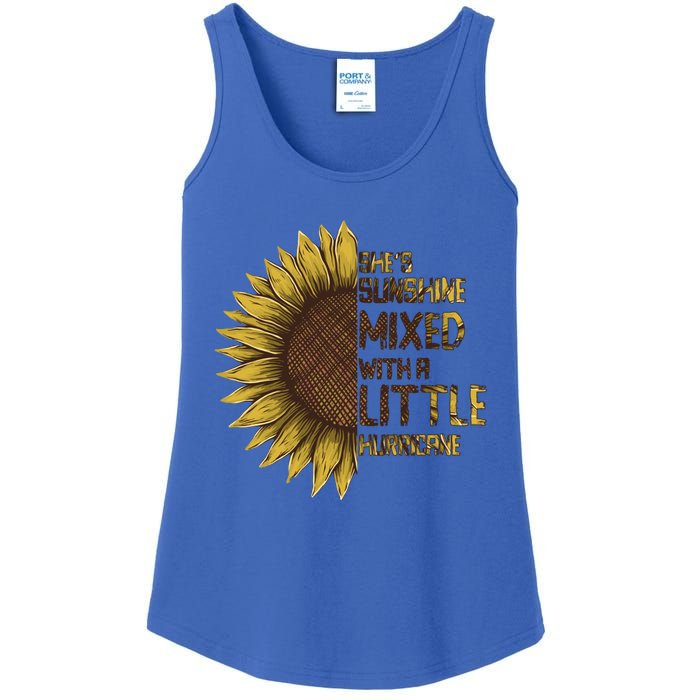 SheS Sunshine Mixed Hurricane Sunflower Lovers Gift Ladies Essential Tank