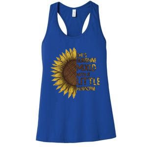 SheS Sunshine Mixed Hurricane Sunflower Lovers Gift Women's Racerback Tank