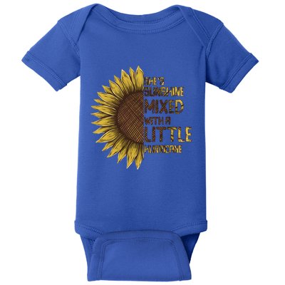 SheS Sunshine Mixed Hurricane Sunflower Lovers Gift Baby Bodysuit