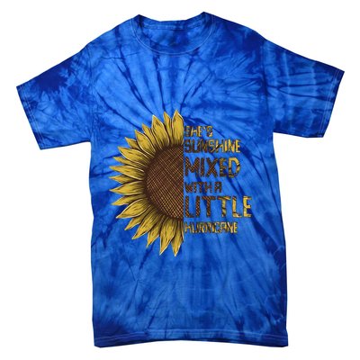 SheS Sunshine Mixed Hurricane Sunflower Lovers Gift Tie-Dye T-Shirt