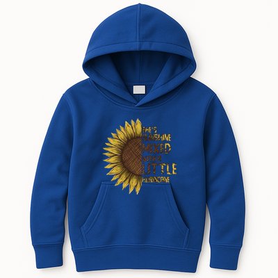 SheS Sunshine Mixed Hurricane Sunflower Lovers Gift Kids Hoodie