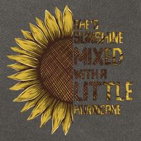 SheS Sunshine Mixed Hurricane Sunflower Lovers Gift Cotton Canvas Backpack