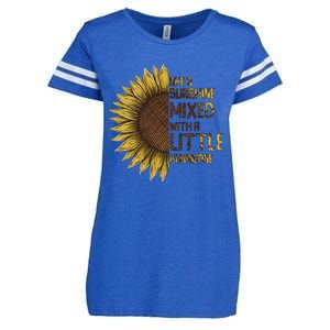 SheS Sunshine Mixed Hurricane Sunflower Lovers Gift Enza Ladies Jersey Football T-Shirt