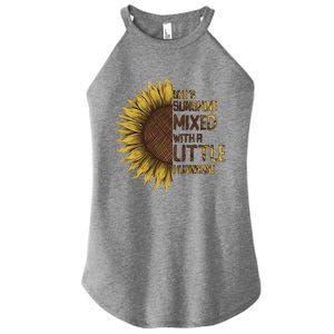 SheS Sunshine Mixed Hurricane Sunflower Lovers Gift Women's Perfect Tri Rocker Tank