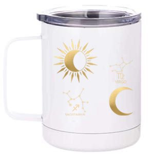 Sagittarius Sunvirgo Moon Zodiac Great Gift 12 oz Stainless Steel Tumbler Cup