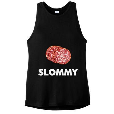 Slommy Salami Meme Oddly Specific Funny Memes Internet Memes Ladies PosiCharge Tri-Blend Wicking Tank
