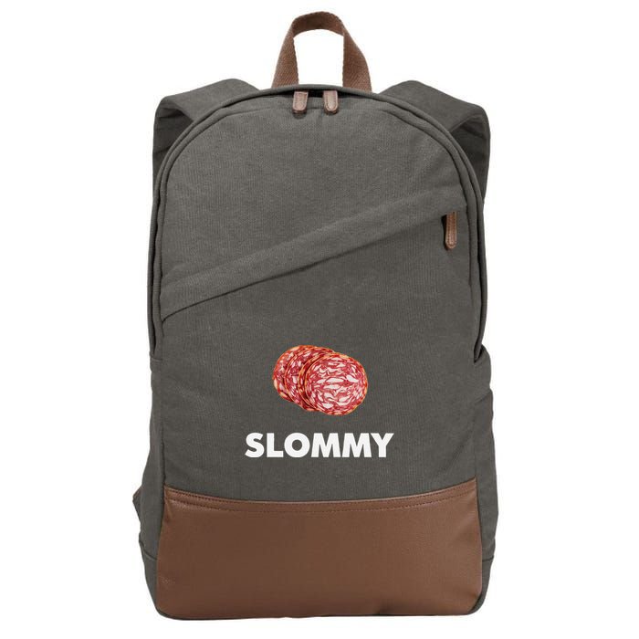 Slommy Salami Meme Oddly Specific Funny Memes Internet Memes Cotton Canvas Backpack