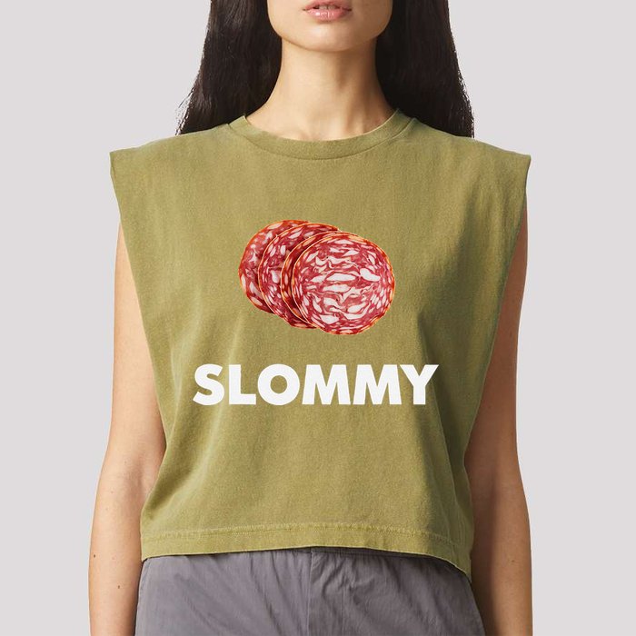 Slommy Salami Meme Oddly Specific Funny Memes Internet Memes Garment-Dyed Women's Muscle Tee