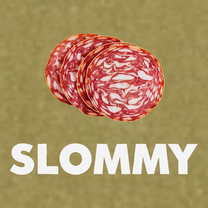 Slommy Salami Meme Oddly Specific Funny Memes Internet Memes Garment-Dyed Women's Muscle Tee