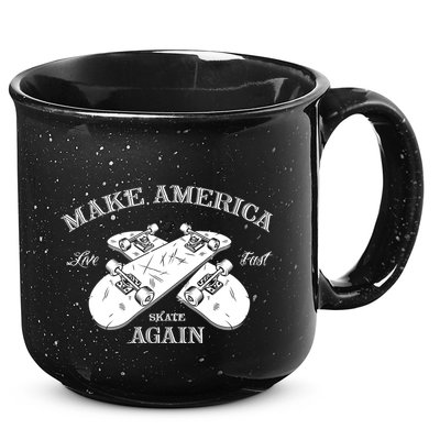 Skateboard Skateboarding Make America Skate Again Gift 15oz Campfire Ceramic Mug