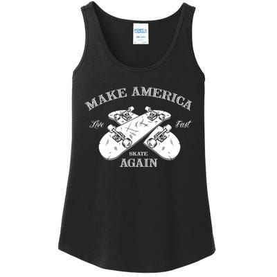 Skateboard Skateboarding Make America Skate Again Gift Ladies Essential Tank