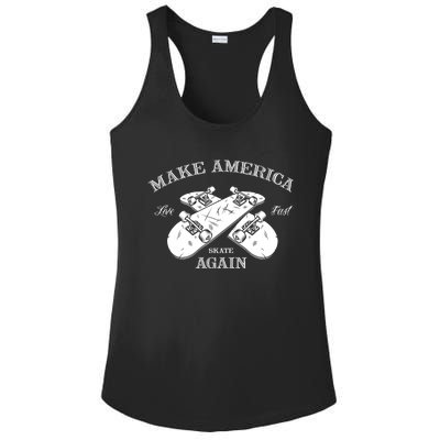 Skateboard Skateboarding Make America Skate Again Gift Ladies PosiCharge Competitor Racerback Tank