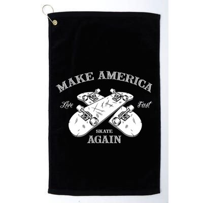 Skateboard Skateboarding Make America Skate Again Gift Golf Towel