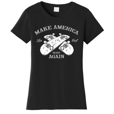 Skateboard Skateboarding Make America Skate Again Gift Women's T-Shirt