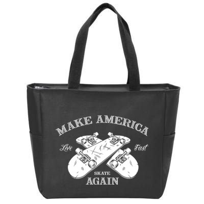 Skateboard Skateboarding Make America Skate Again Gift Zip Tote Bag
