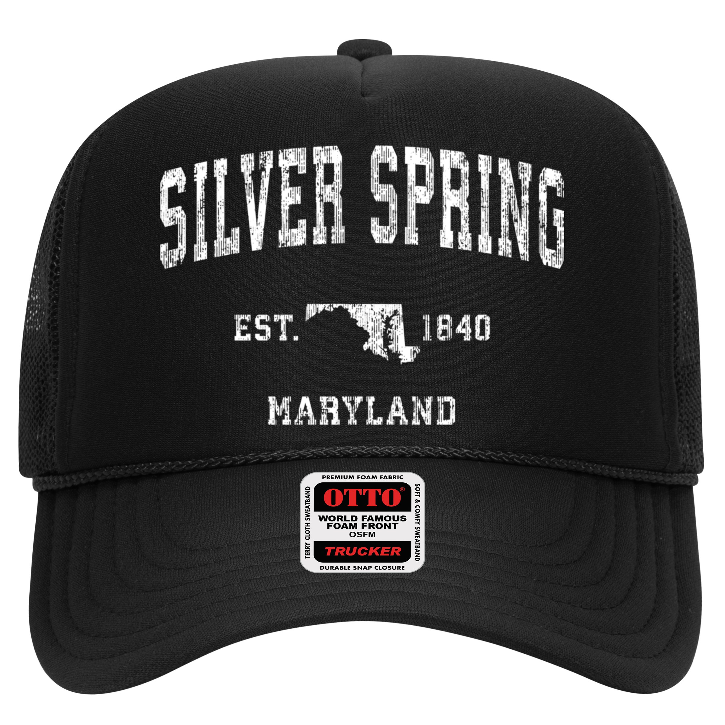 Silver Spring Maryland Md Vintage Athletic Sports Design Sweatshirt Hat