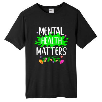 Support Squad Mental Health Awareness Lime Green Ribbon Tall Fusion ChromaSoft Performance T-Shirt