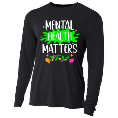 Support Squad Mental Health Awareness Lime Green Ribbon Cooling Performance Long Sleeve Crew