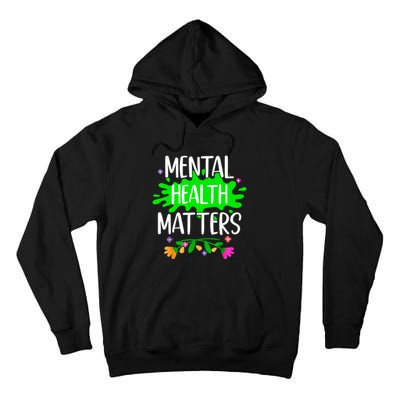 Support Squad Mental Health Awareness Lime Green Ribbon Tall Hoodie