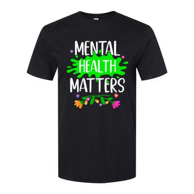 Support Squad Mental Health Awareness Lime Green Ribbon Softstyle® CVC T-Shirt