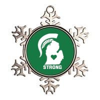 SPARTAN STRONG MSU ST Patricks Day Metallic Star Ornament