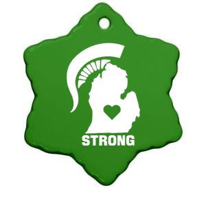 SPARTAN STRONG MSU ST Patricks Day Ceramic Star Ornament