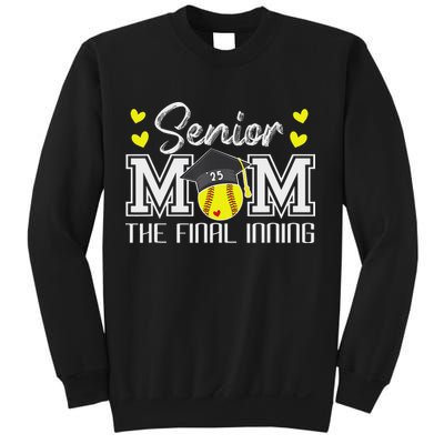 Softball Senior Mom 2025 The Final Inning 2025 Graduate Sweatshirt