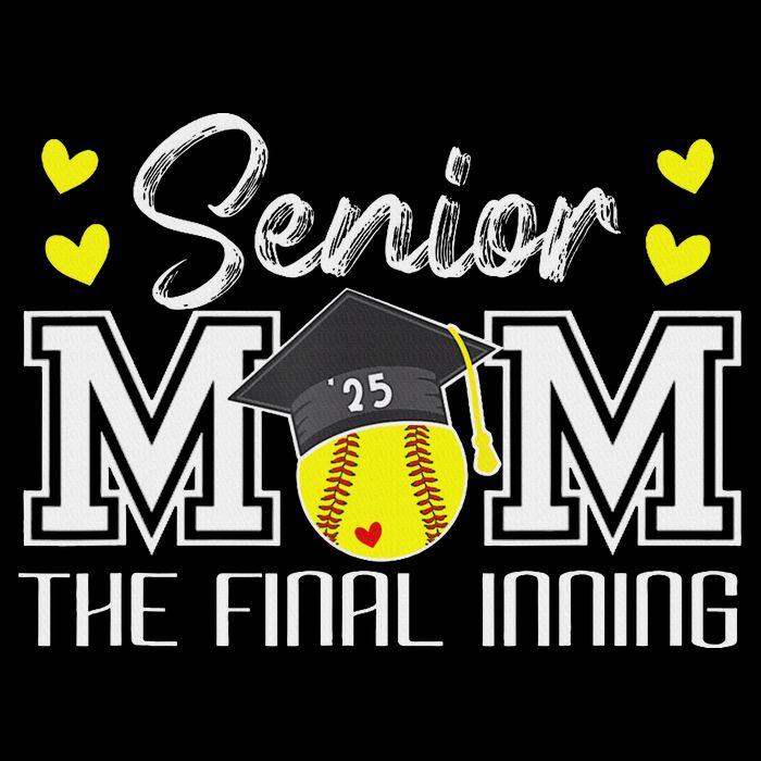 Softball Senior Mom 2025 The Final Inning 2025 Graduate Toddler T-Shirt