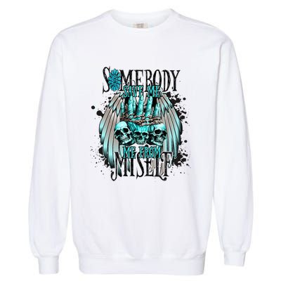 Somebody Save Me From Myself Garment-Dyed Sweatshirt