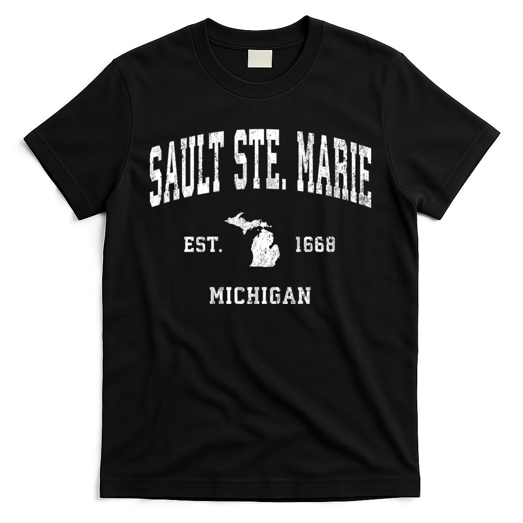 Sault Ste. Marie Michigan Mi Vintage Athletic Sports T-Shirt