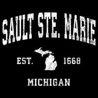 Sault Ste. Marie Michigan Mi Vintage Athletic Sports Backpack