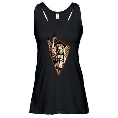 St Saint Michael the Archangel Catholic Angel Warrior Ladies Essential Flowy Tank