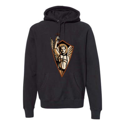 St Saint Michael the Archangel Catholic Angel Warrior Premium Hoodie