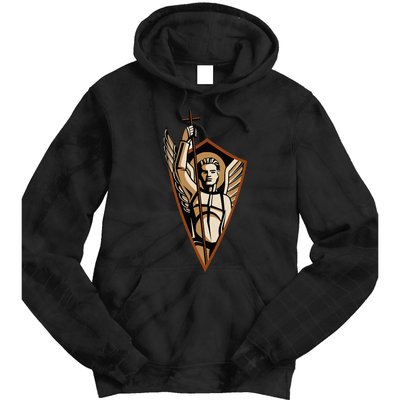 St Saint Michael the Archangel Catholic Angel Warrior Tie Dye Hoodie