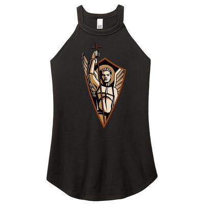 St Saint Michael the Archangel Catholic Angel Warrior Women’s Perfect Tri Rocker Tank