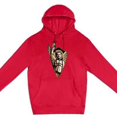 St Saint Michael the Archangel Catholic Angel Warrior Premium Pullover Hoodie