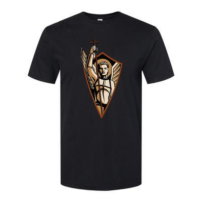 St Saint Michael the Archangel Catholic Angel Warrior Softstyle CVC T-Shirt