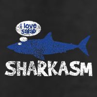 Shark Sharkasm Marine Biology 7 Panel Mesh Trucker Snapback Hat