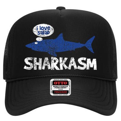 Shark Sharkasm Marine Biology High Crown Mesh Back Trucker Hat