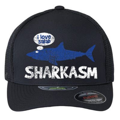 Shark Sharkasm Marine Biology Flexfit Unipanel Trucker Cap