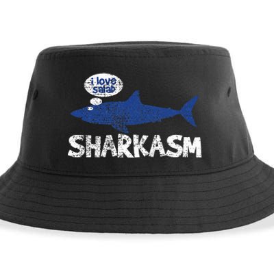 Shark Sharkasm Marine Biology Sustainable Bucket Hat