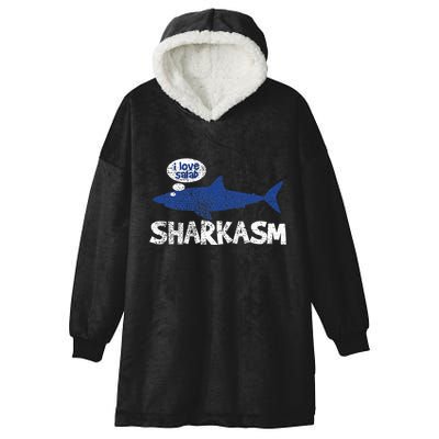 Shark Sharkasm Marine Biology Hooded Wearable Blanket